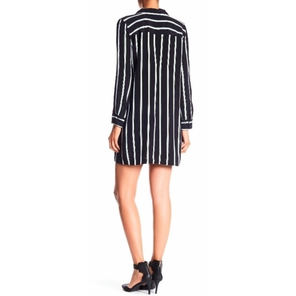 1. State Long Sleeve Lace Up Shift Dress - Picture 2 of 8